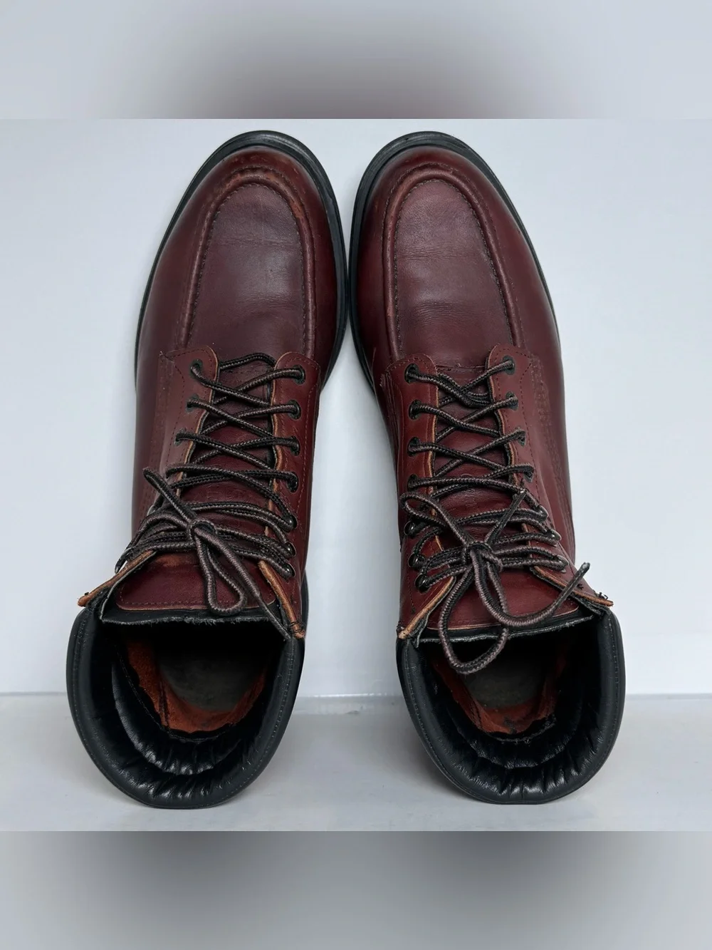 Vintage 90s Red Wing 202 SuperSole Moc Toe Work Boots Mens 11 AA USA Made Union